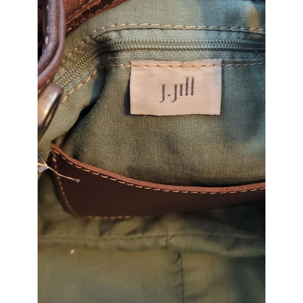 J. Jill Brown Leather & Suede Bucket Shoulder Bag OS - Picture 3 of 8